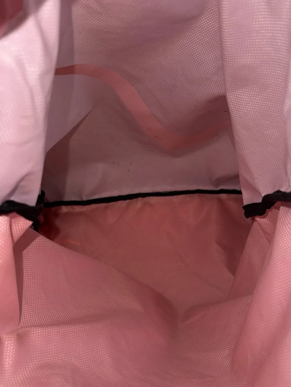 Nike Light Pink Drawstring Tote with White Swoosh